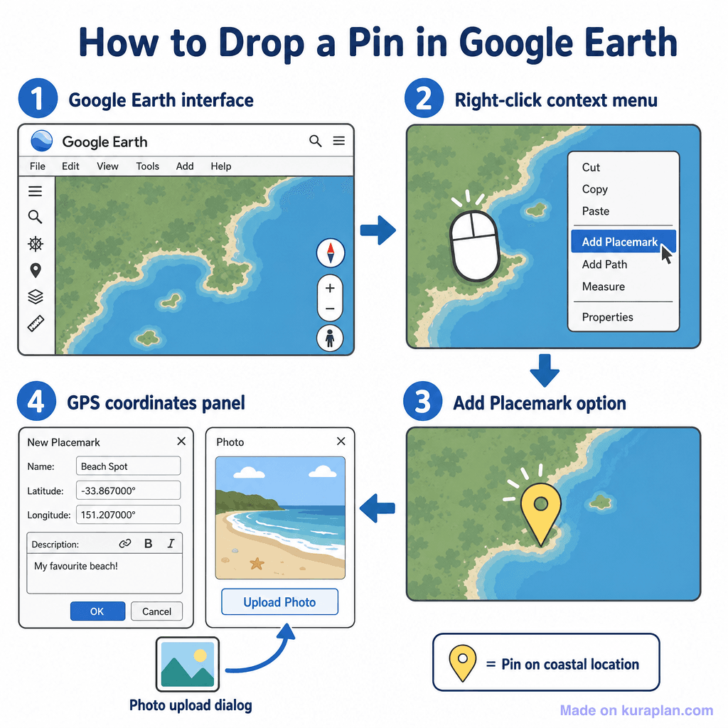 How to Drop a Pin in Google Earth (simple)
