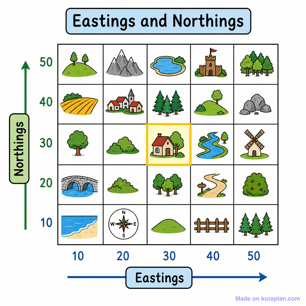 Grid References 4 Figure Diagram