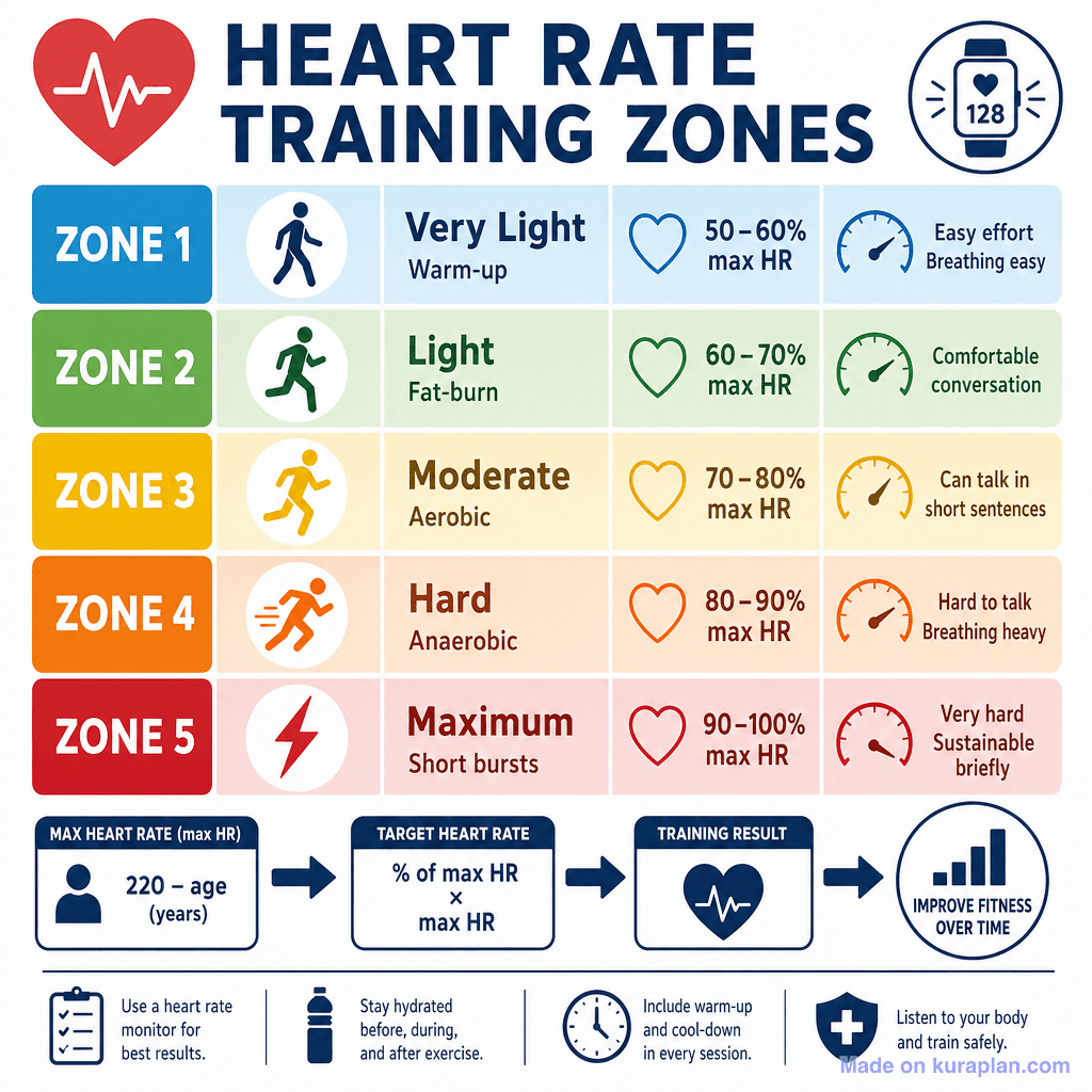 Heart Rate Training Zones (detailed)