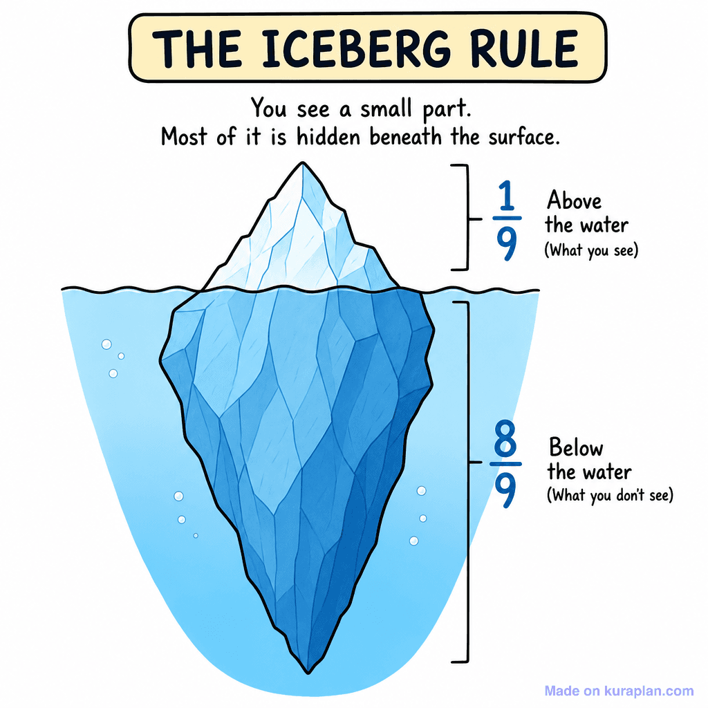 Iceberg Above Below Water