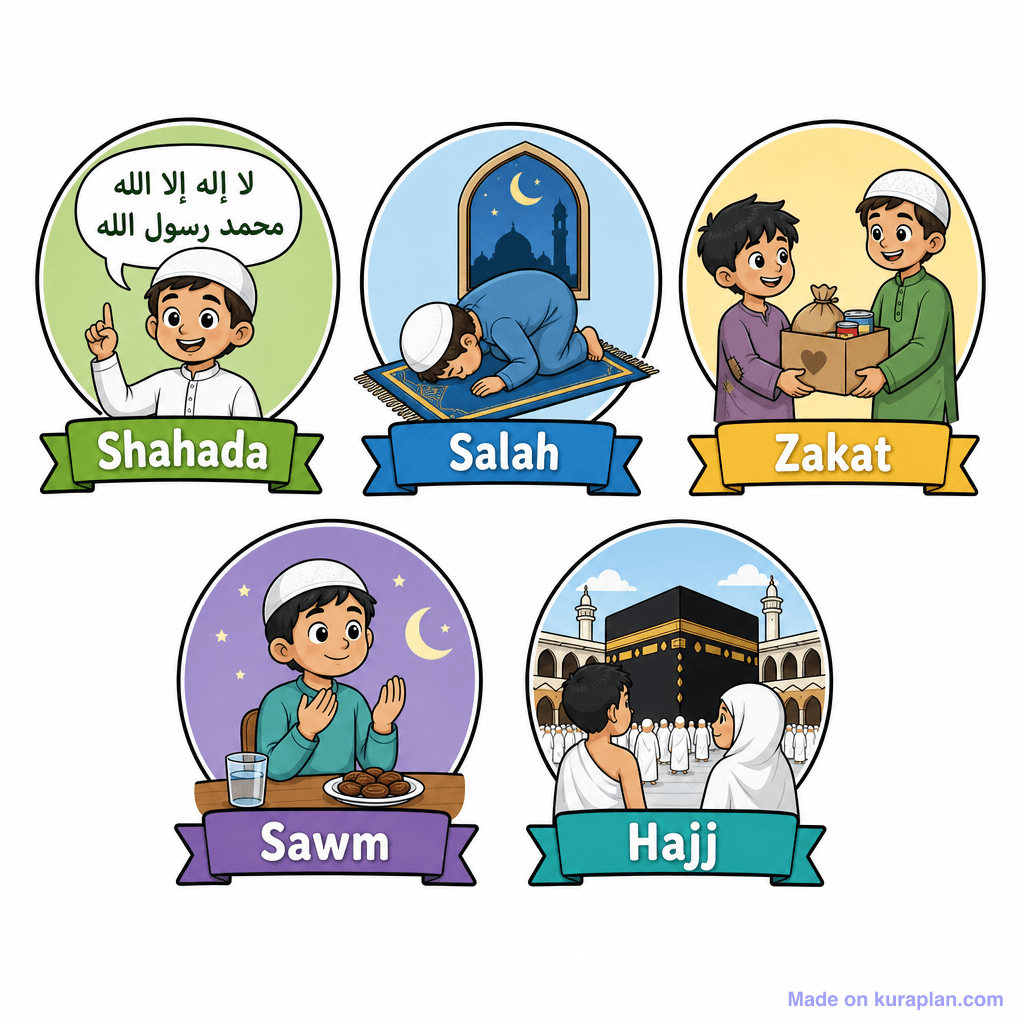 Islam Five Pillars Infographic