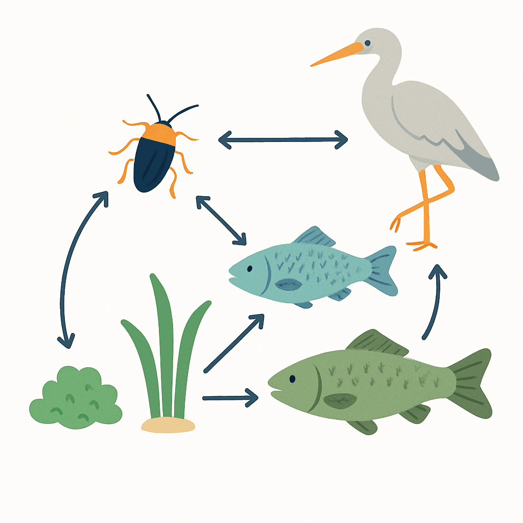 Pond food web (unlabeled)
