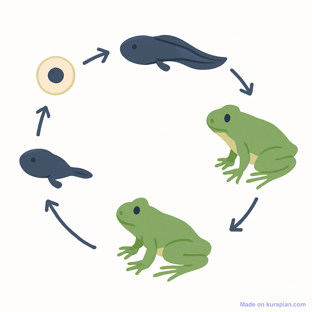 Life cycle of a frog