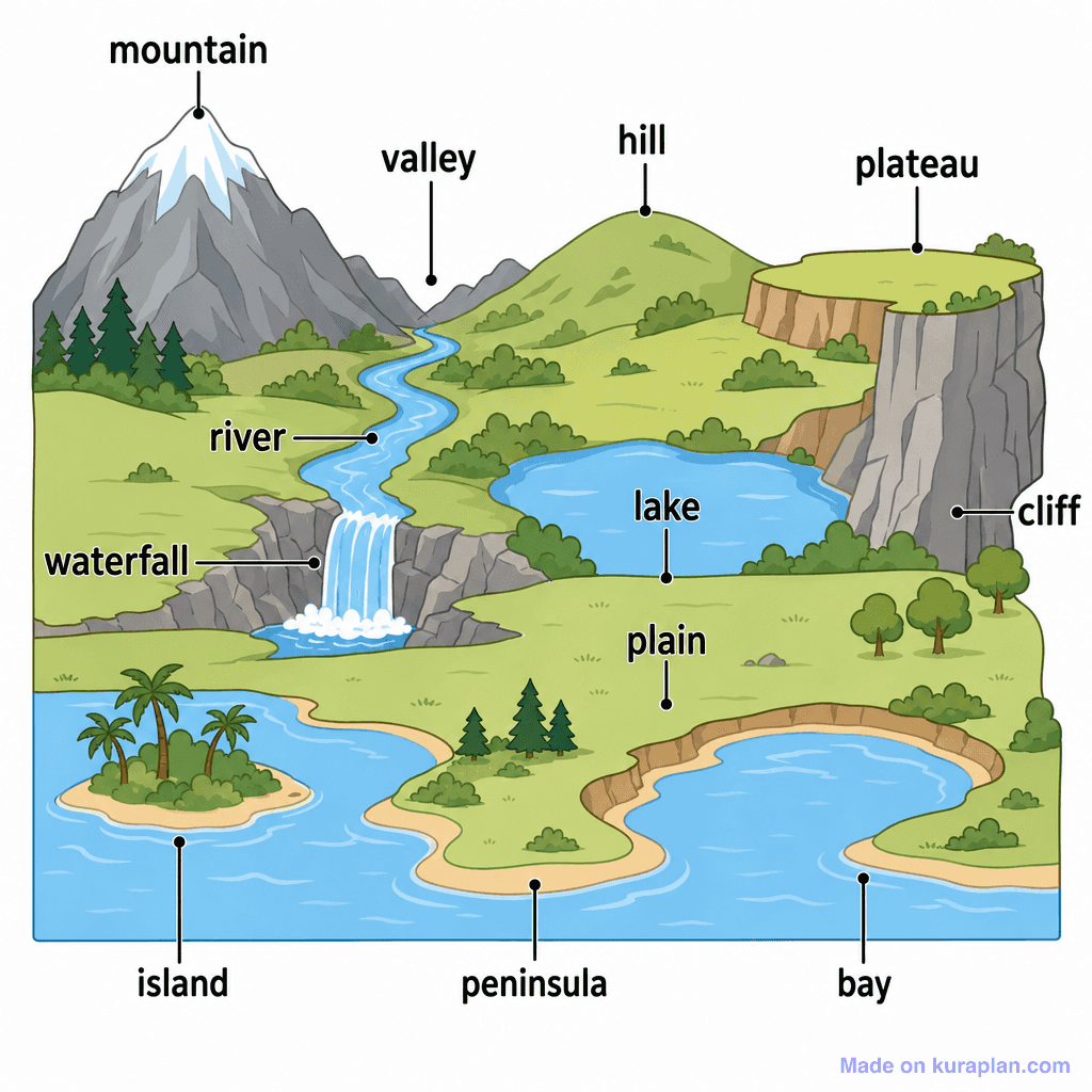 Landforms Reference Diagram (simple)