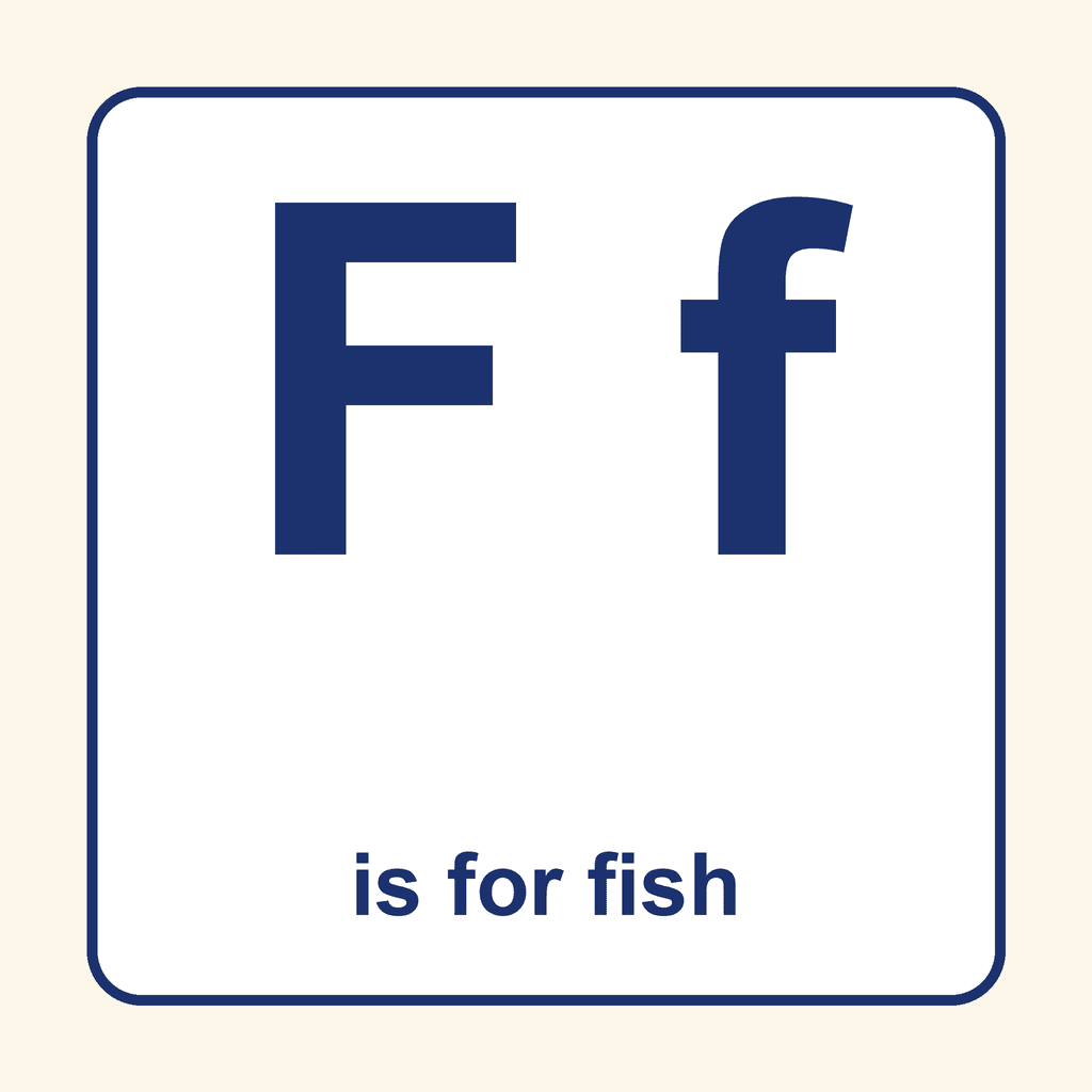 Letter Card — Ff (fish)