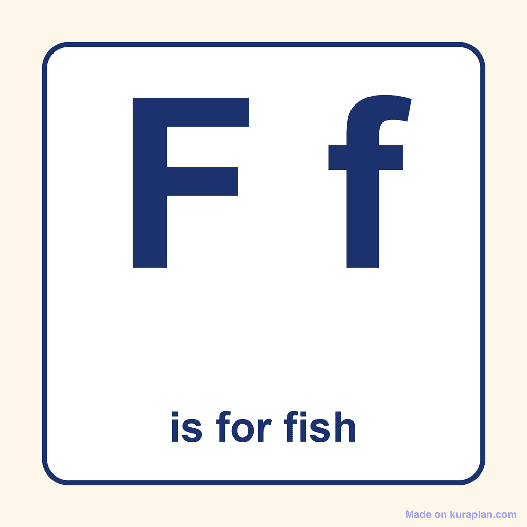 Letter Card — Ff (fish)