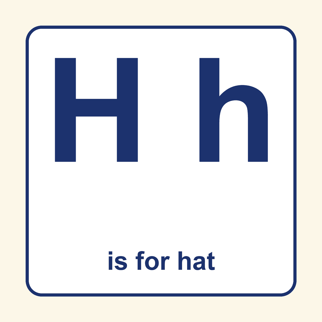 Letter Card — Hh (hat)
