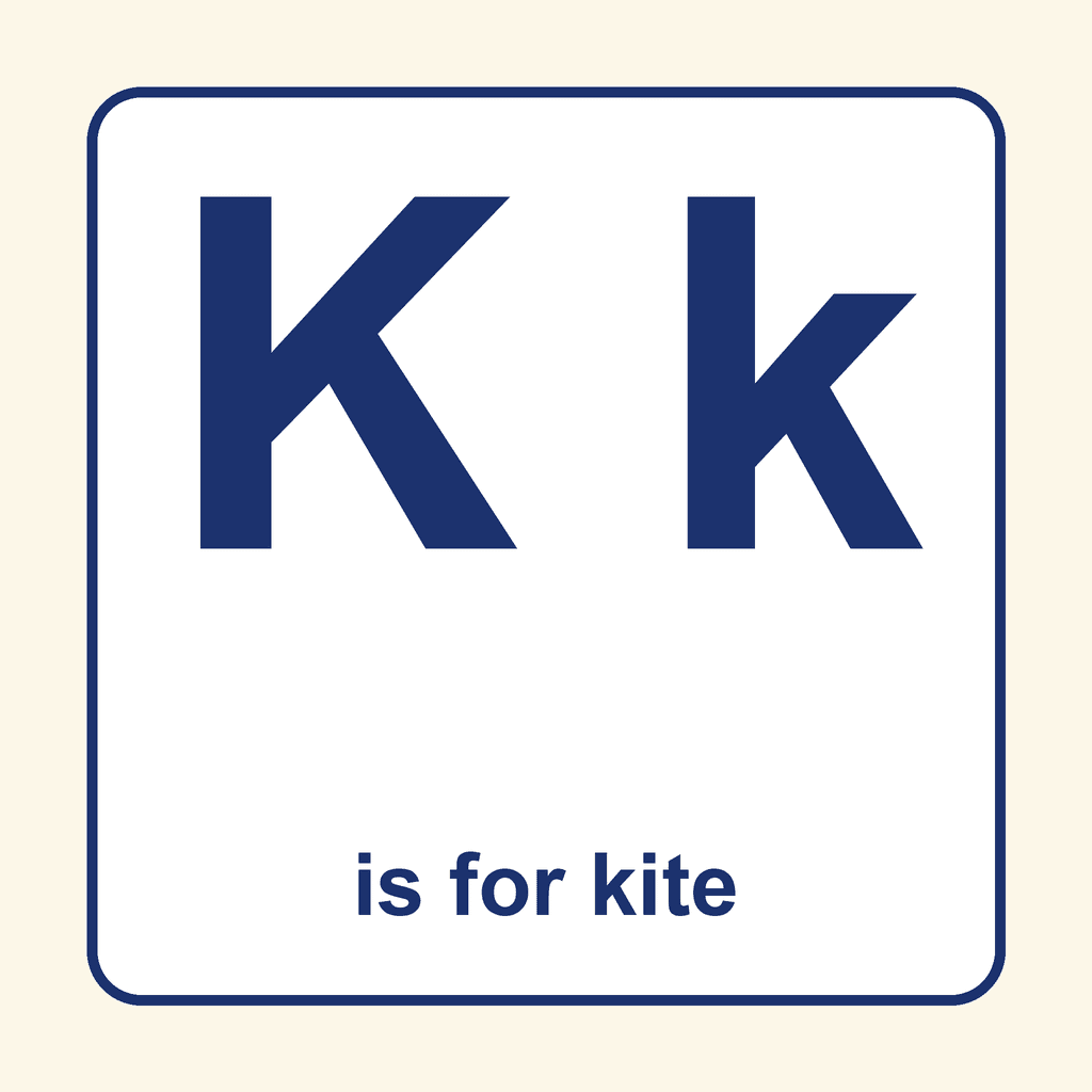 Letter Card — Kk (kite)