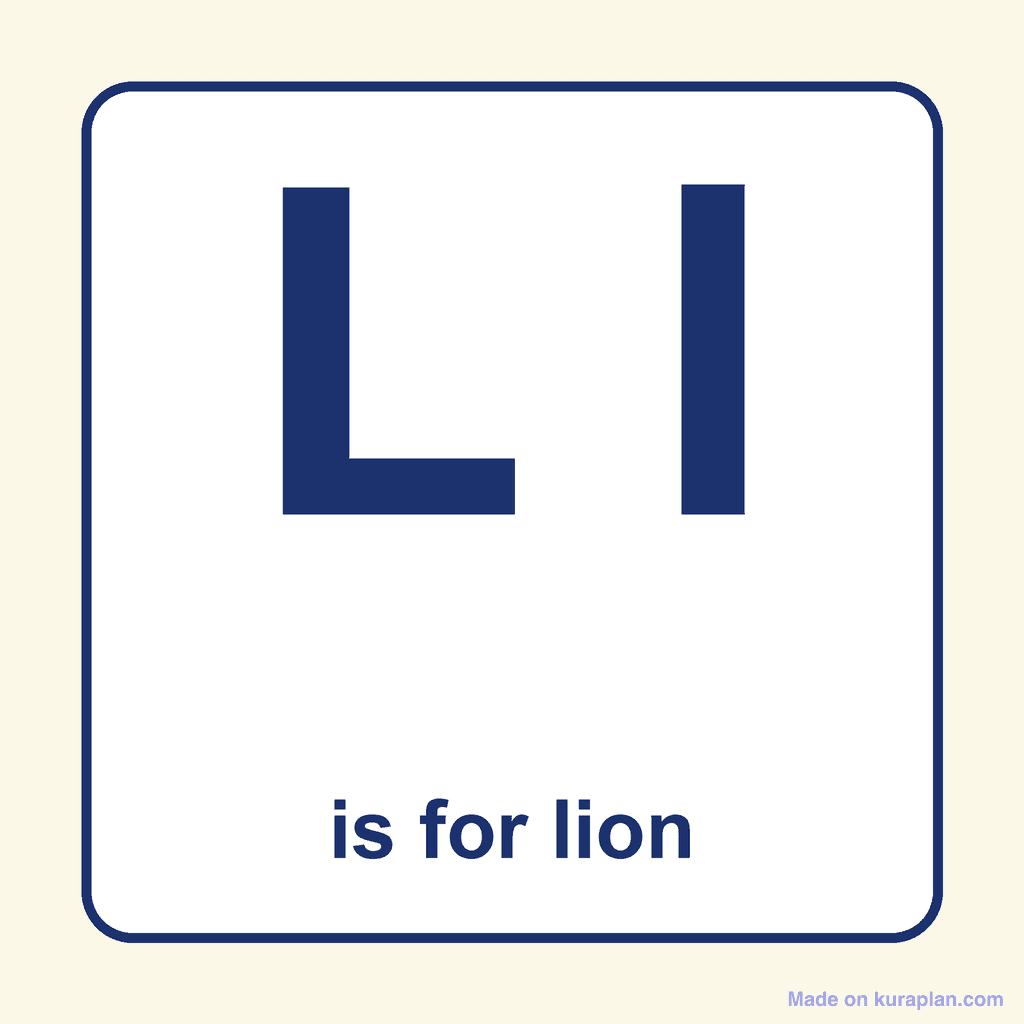 Letter Card — Ll (lion)