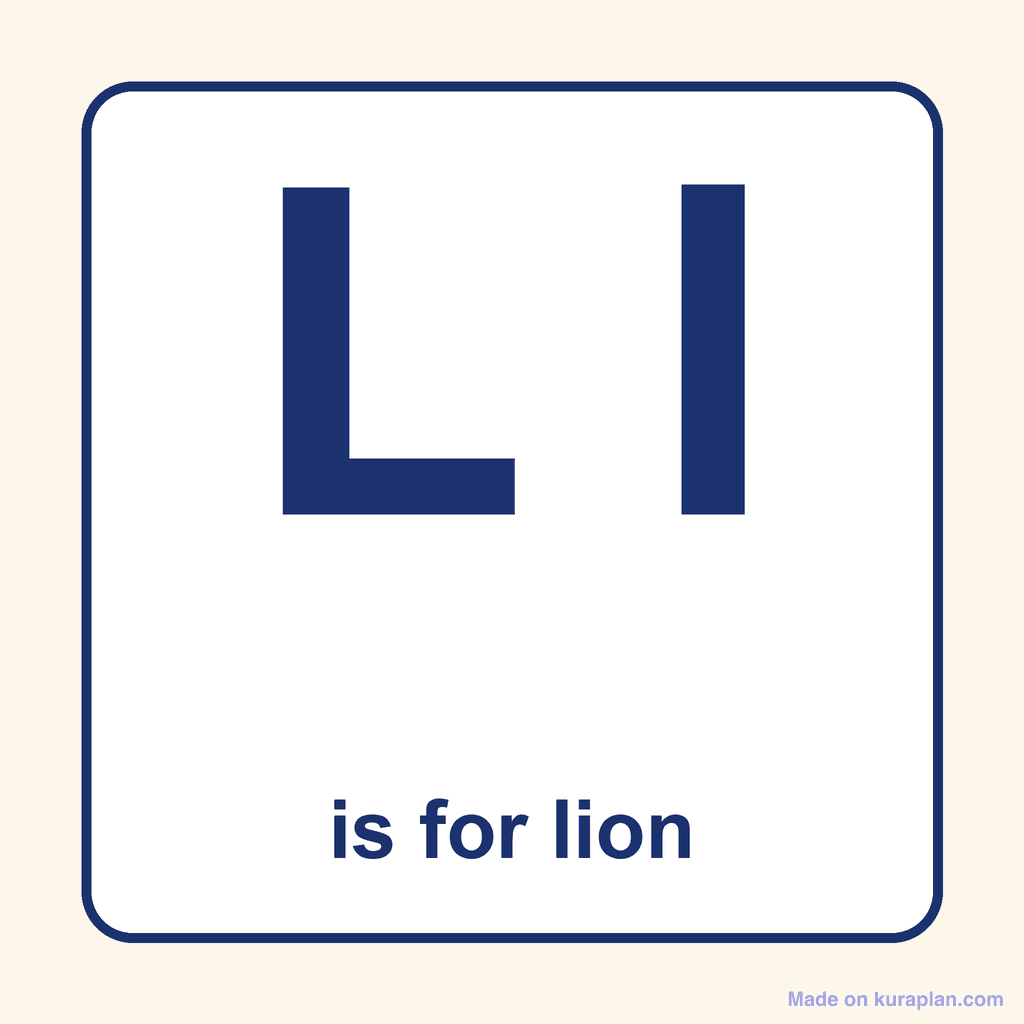 Letter Card — Ll (lion)