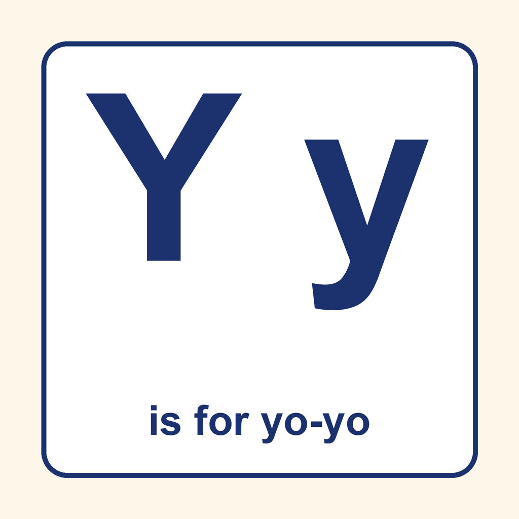Letter Card — Yy (yo-yo)