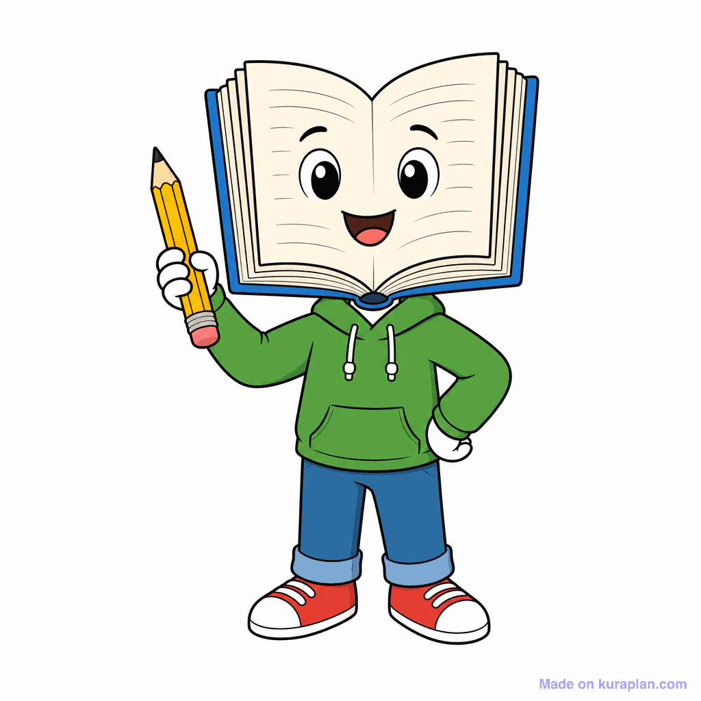 Mascot English Book Head