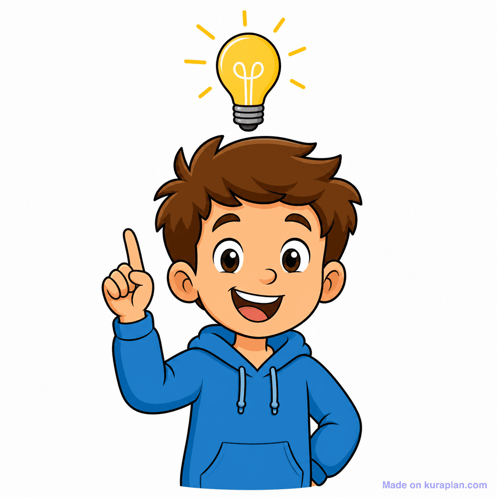 Mascot Kid Lightbulb Moment