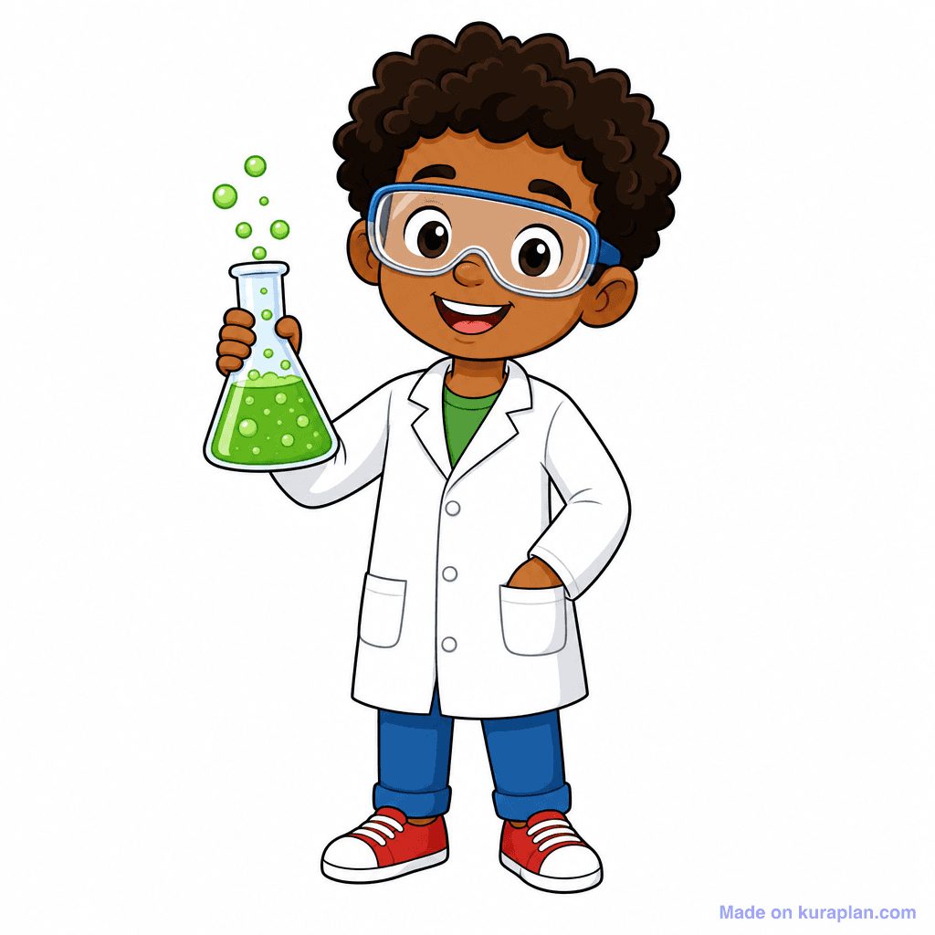 Mascot Science Kid Scientist