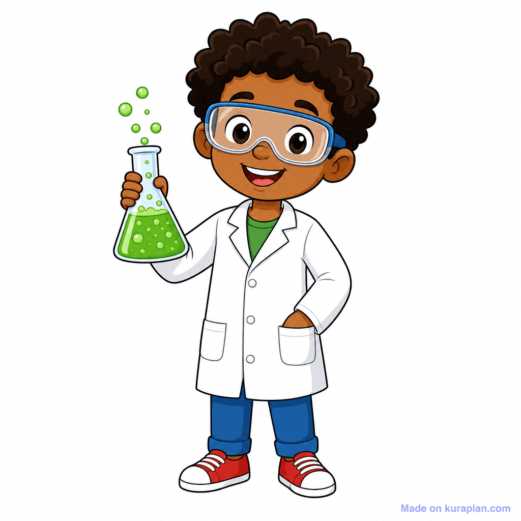 Mascot Science Kid Scientist