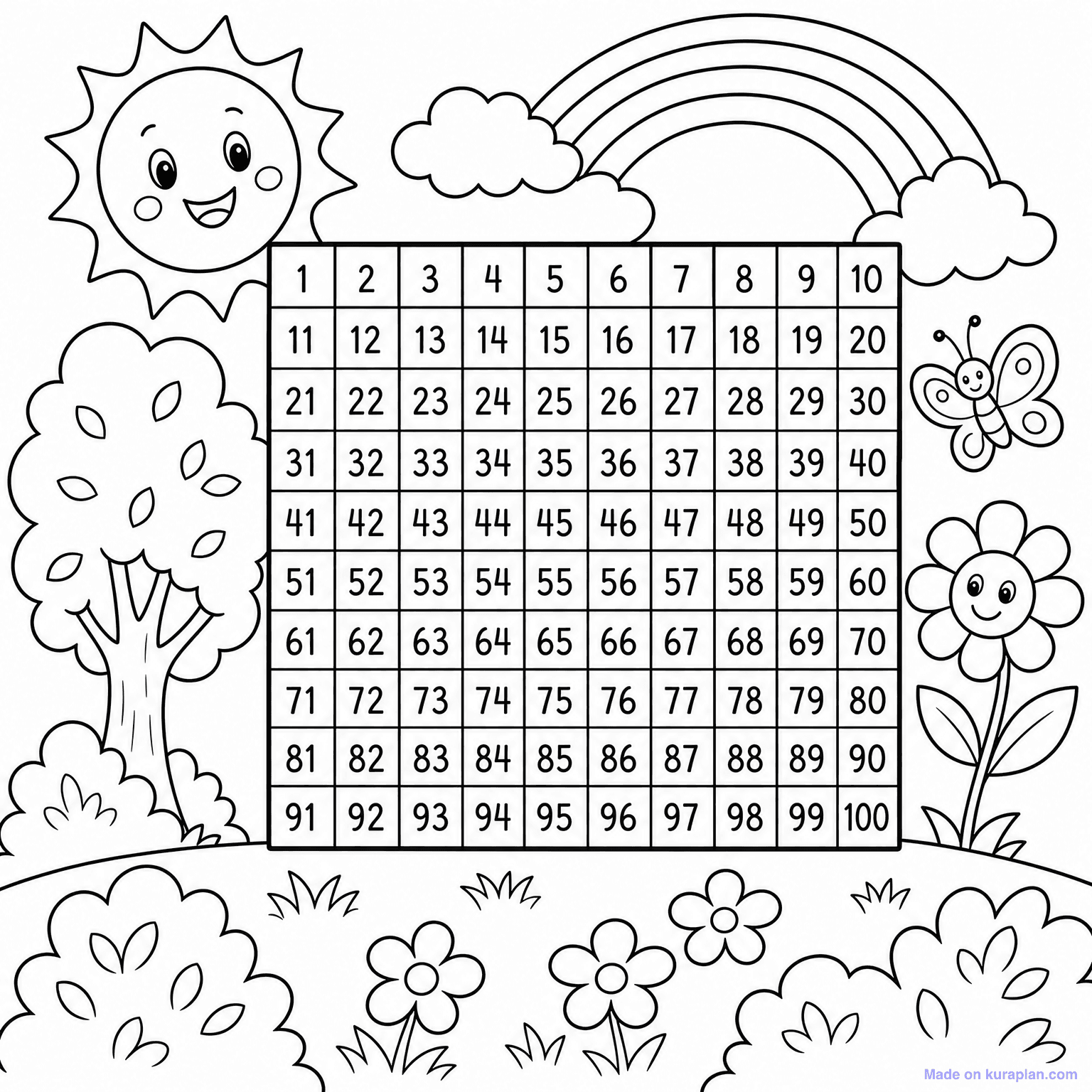 Color by Skip Counting - 5s — Coloring Page
