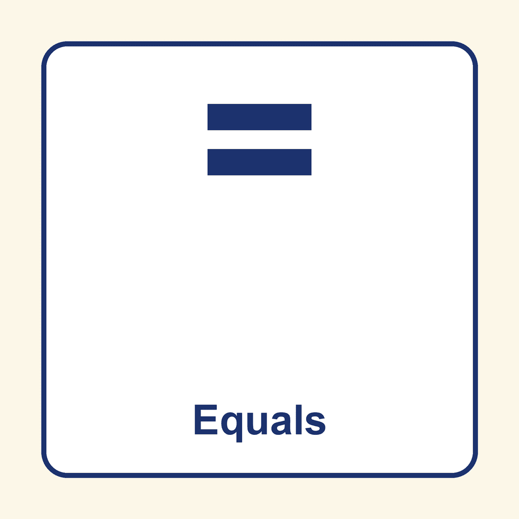 Math Symbol — = (Equals)