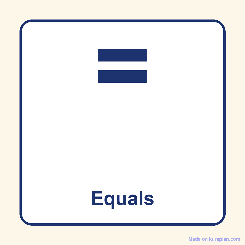 Math Symbol — = (Equals)