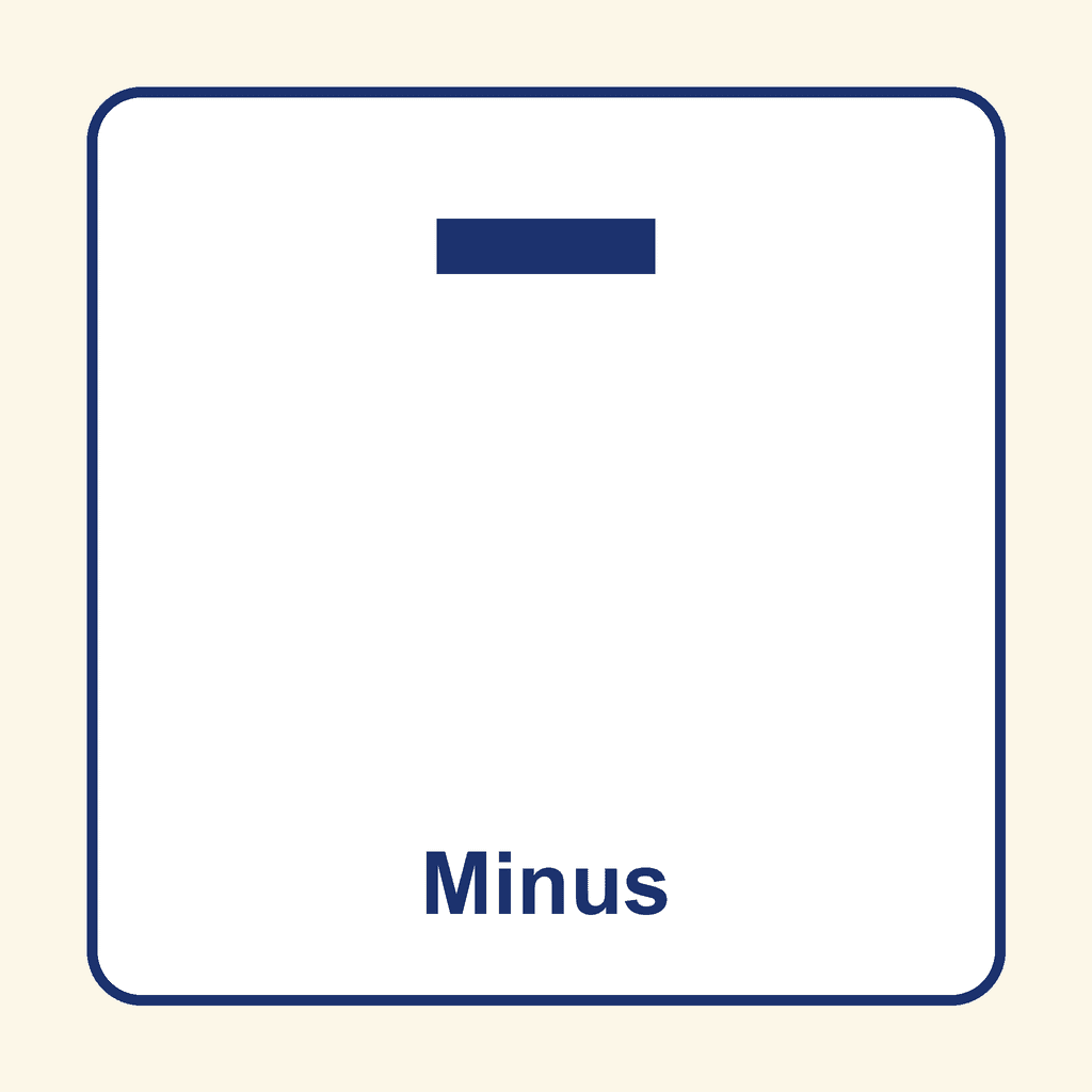 Math Symbol — − (Minus)