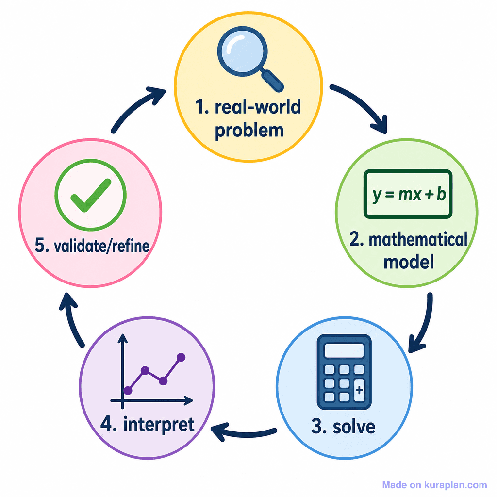 Mathematical Modelling Cycle (simple)