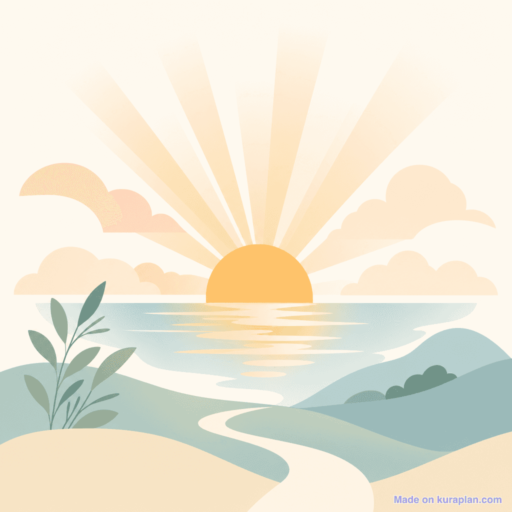 Hopeful sunrise over horizon