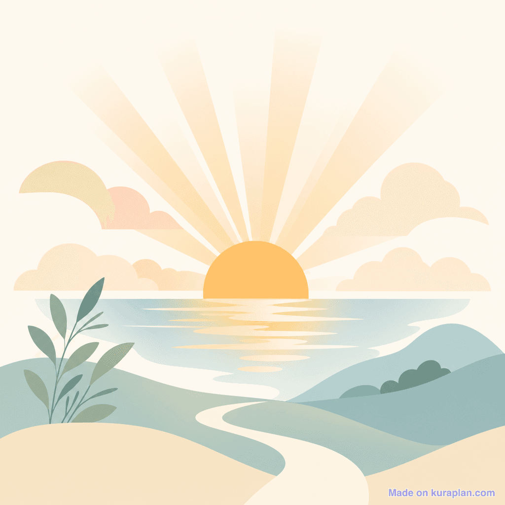 Hopeful sunrise over horizon