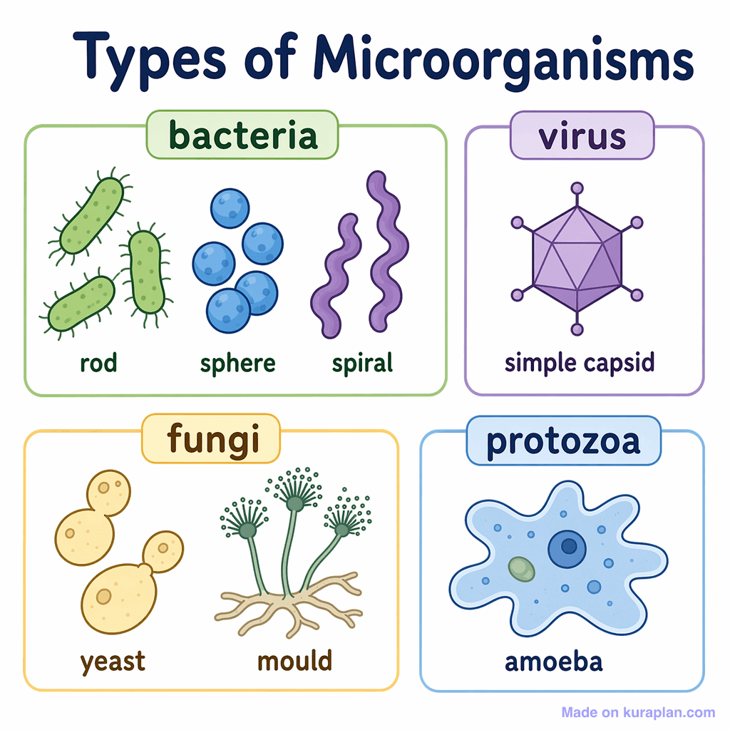 Types of Microorganisms (simple)