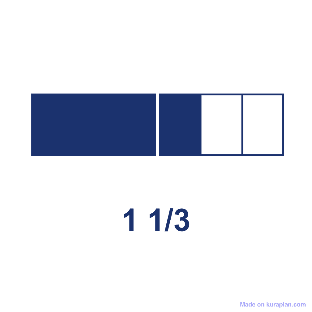 Mixed Number — 1 1/3
