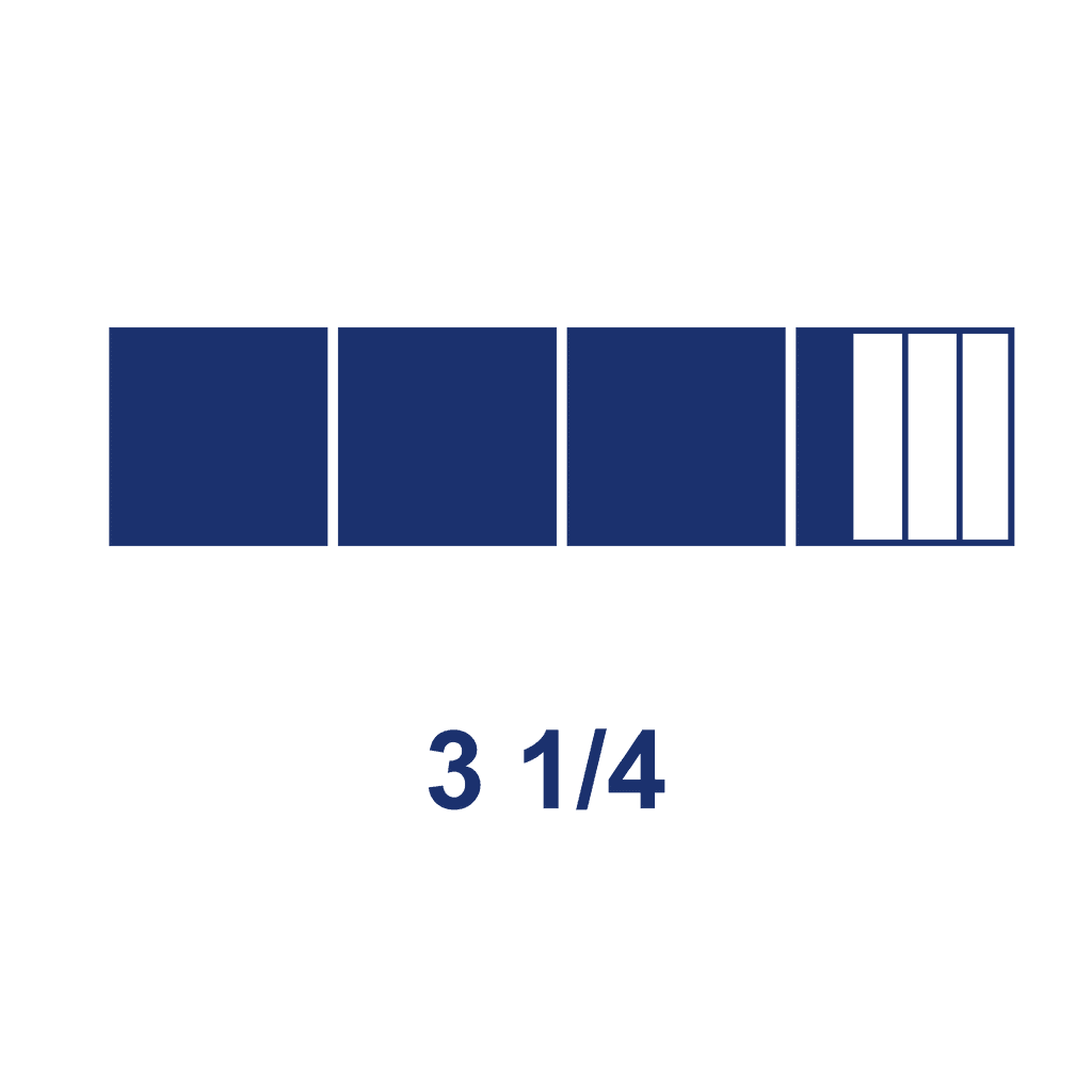 Mixed Number — 3 1/4