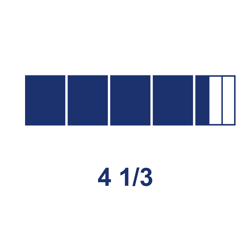Mixed Number — 4 1/3