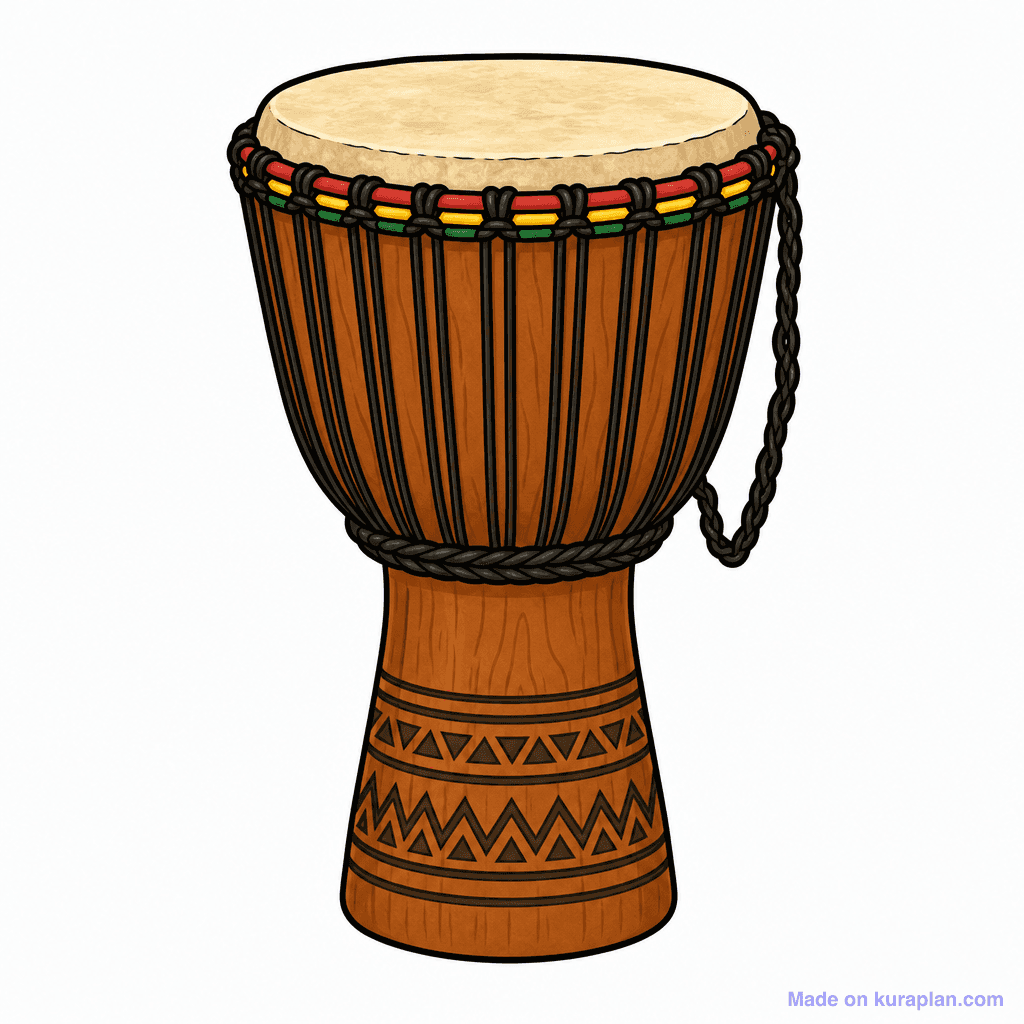 Music Djembe Labelled