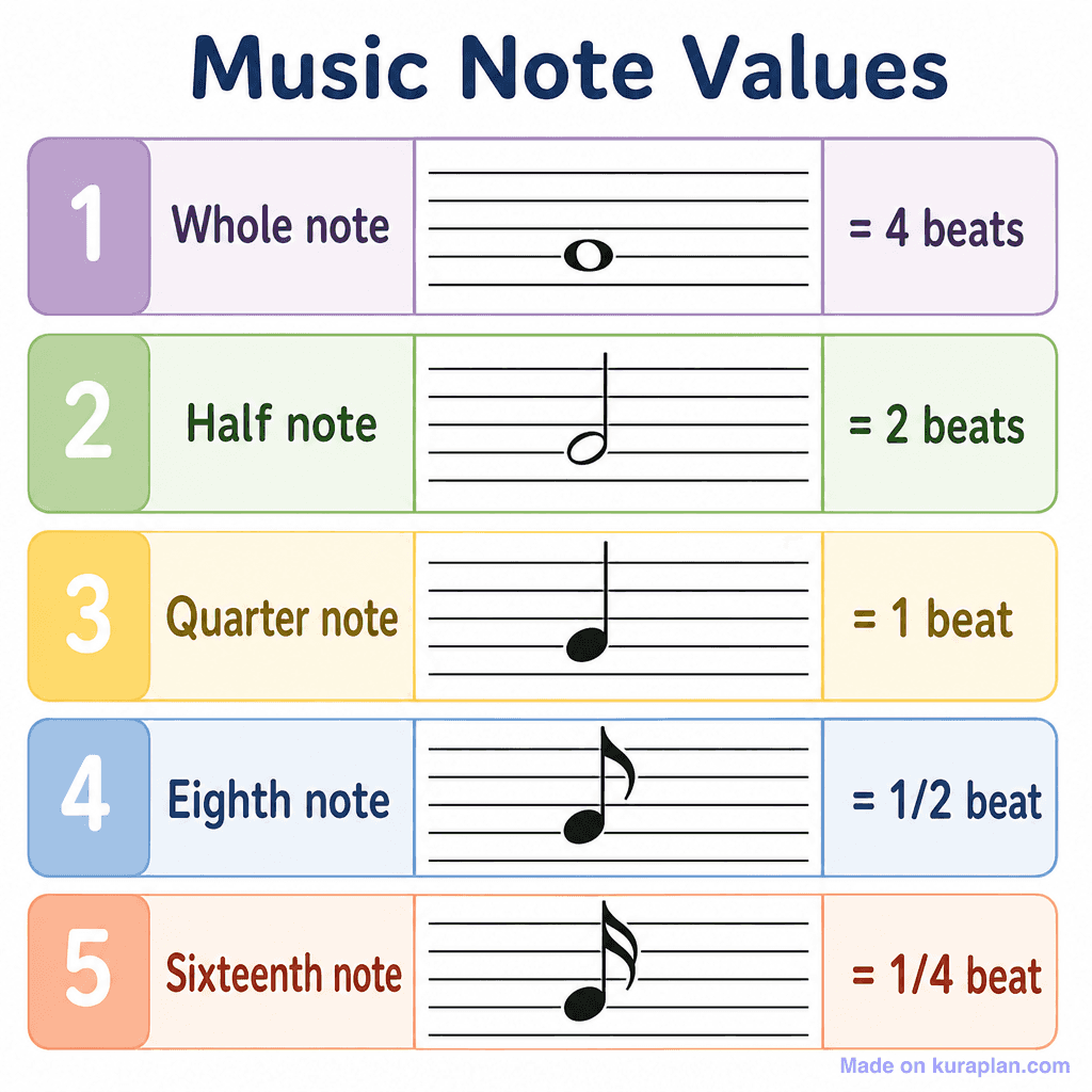 Music Note Values (simple)