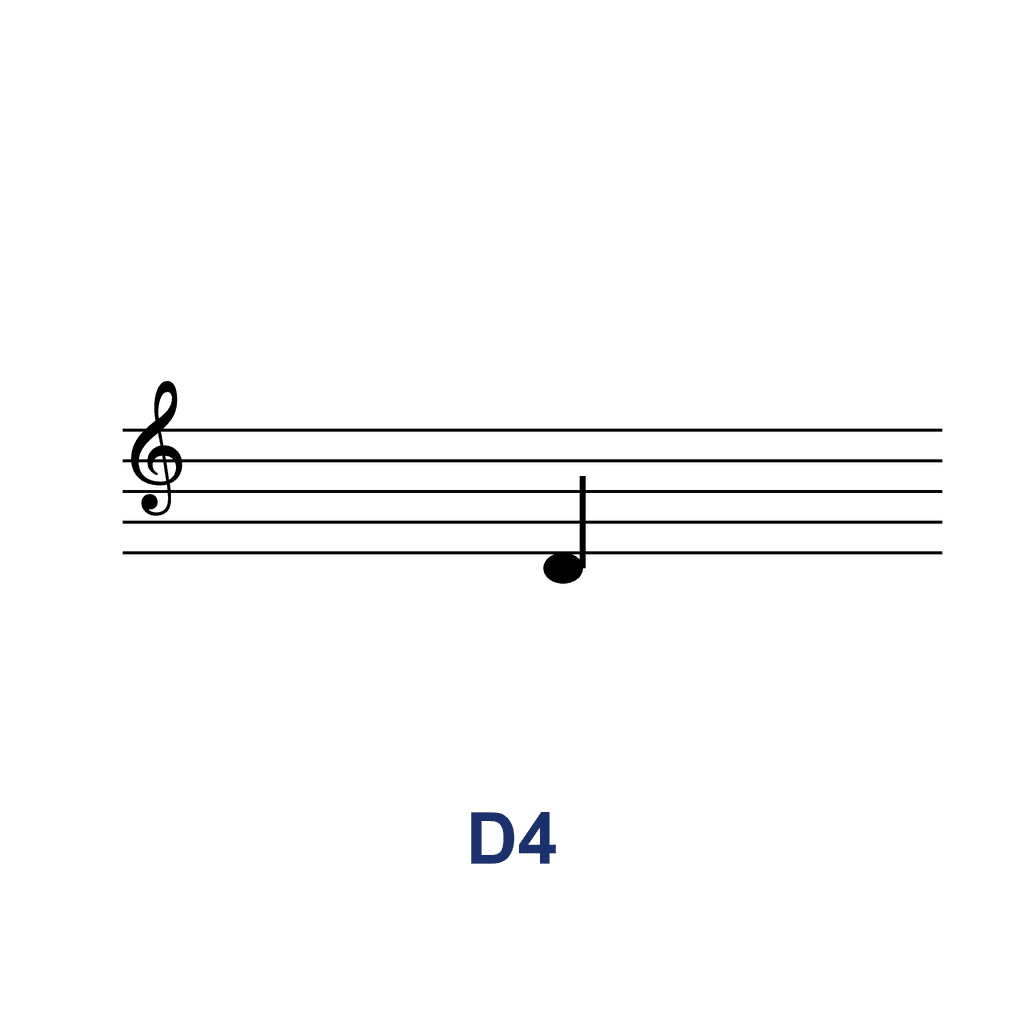 Treble Clef Note — D4