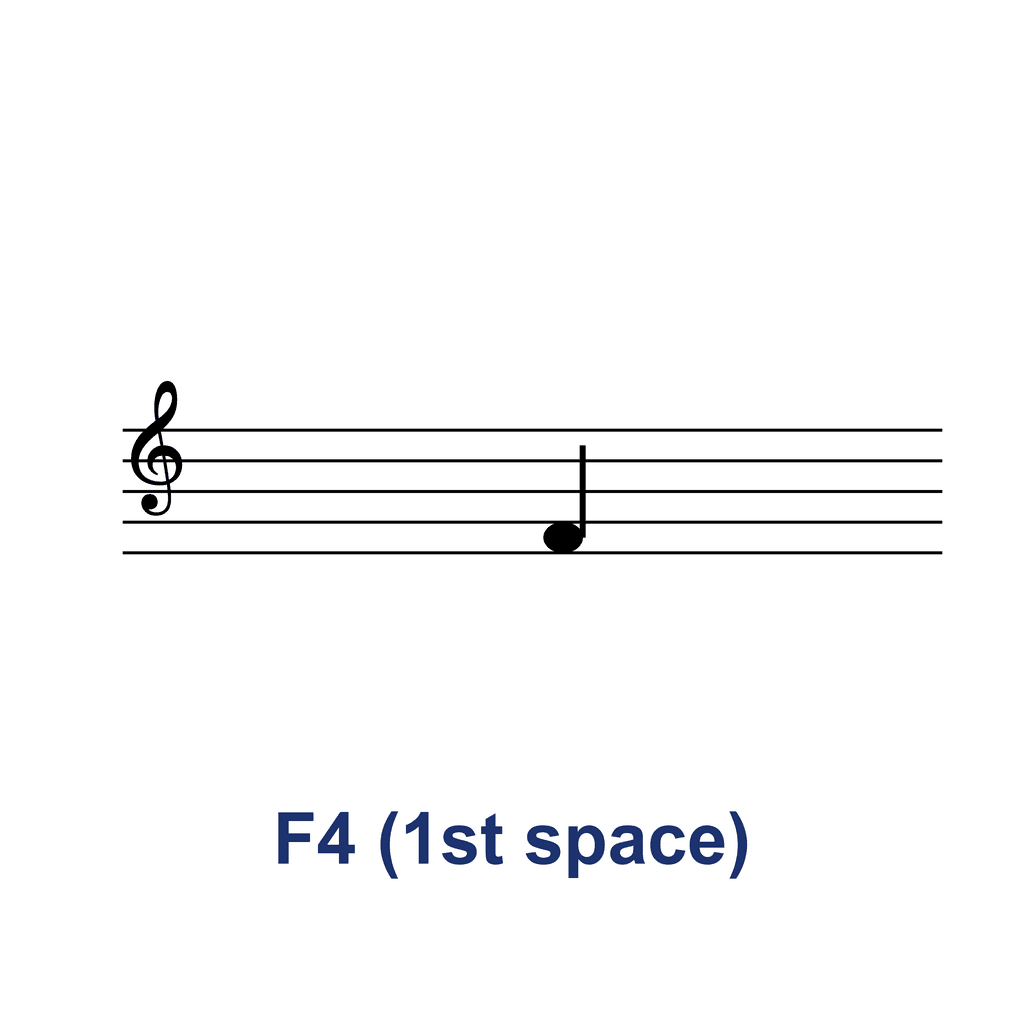 Treble Clef Note — F4 (1st space)