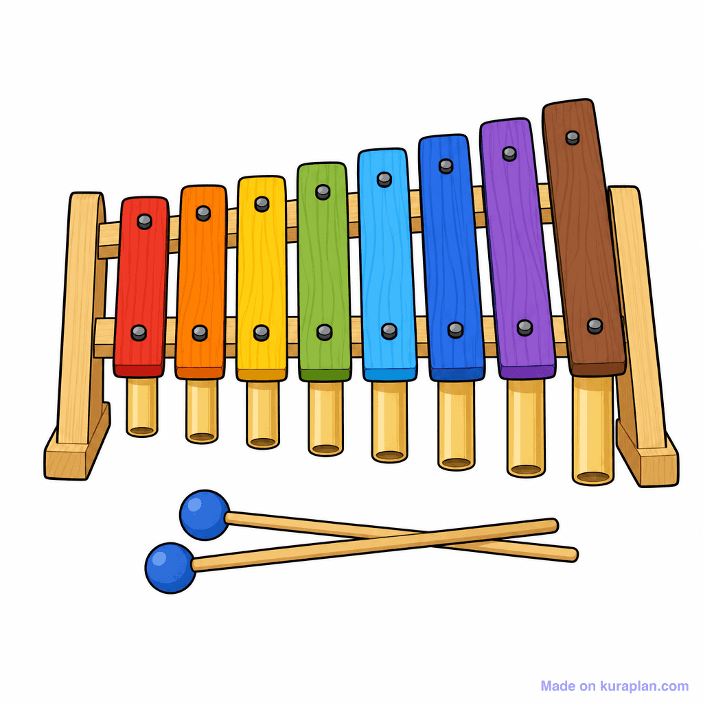 Music Xylophone Labelled