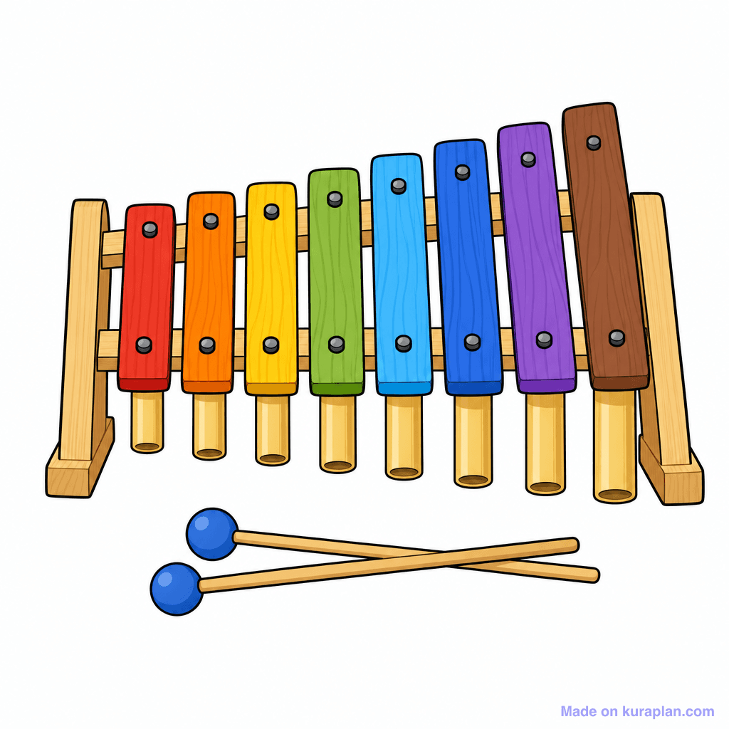 Music Xylophone Labelled