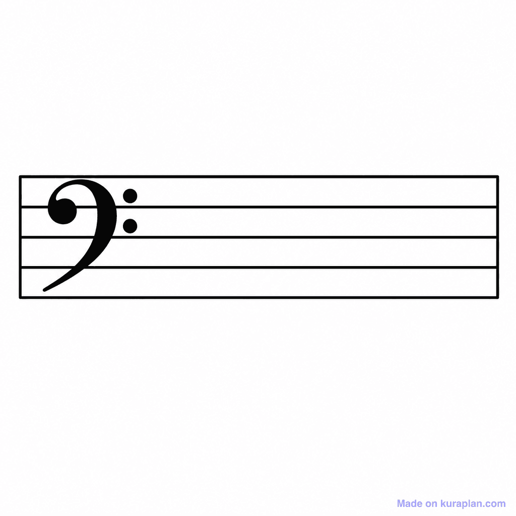 Notation Bass Clef Staff Blank