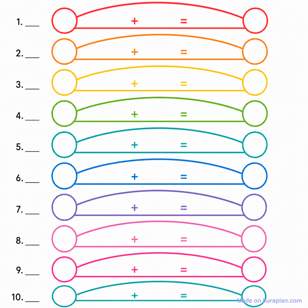 Number Bonds to 20 (simple, unlabeled)