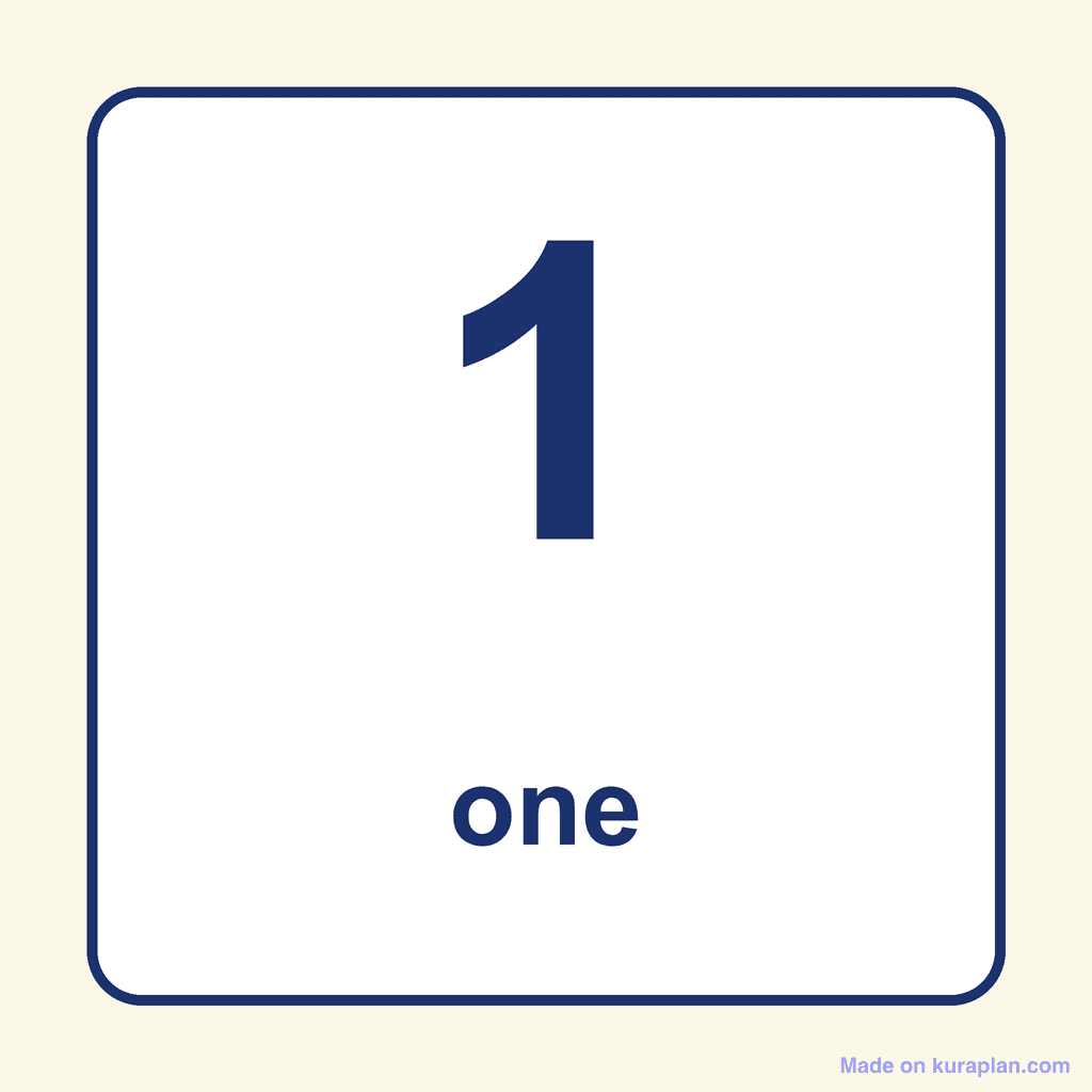 Number Word — 1 (One)