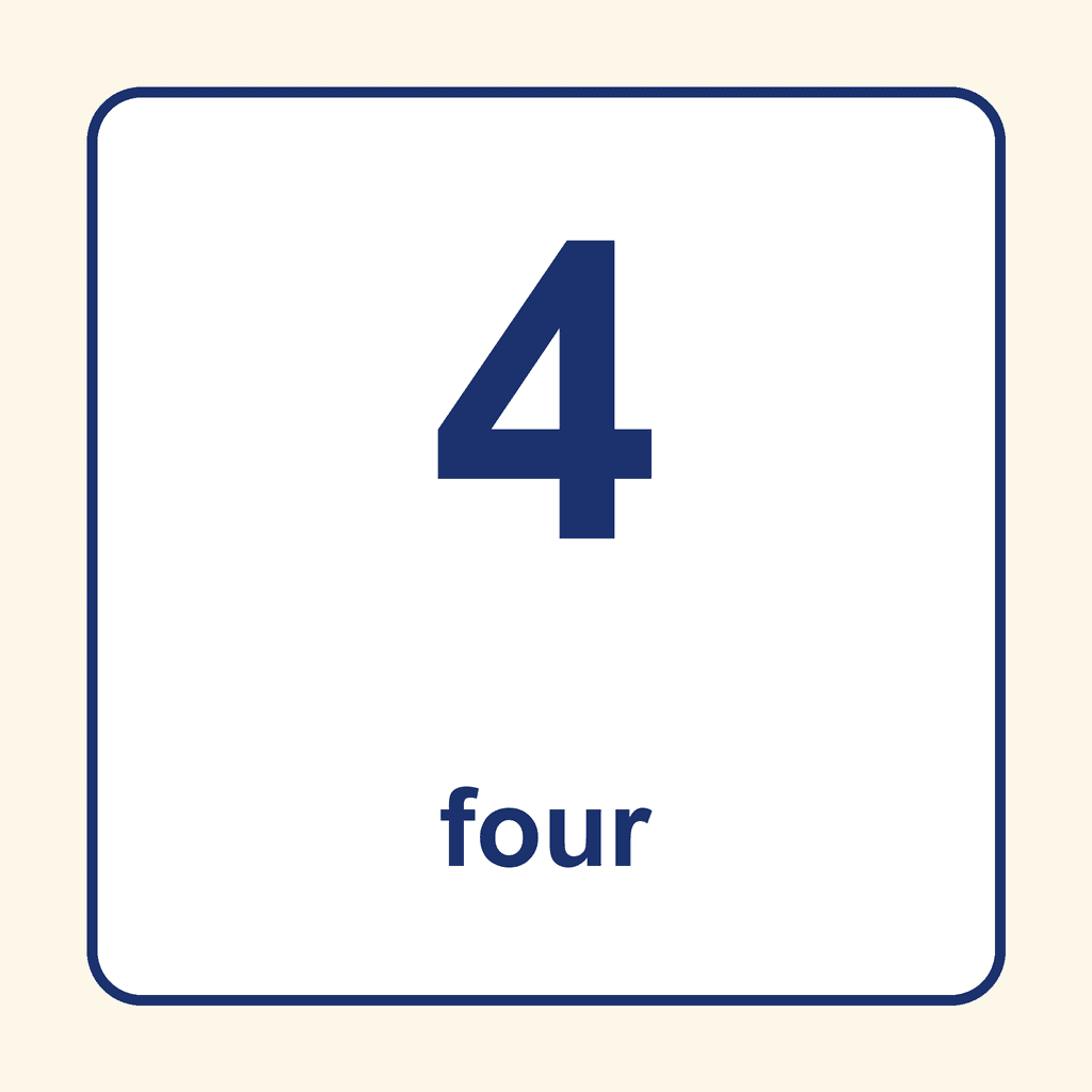 Number Word — 4 (Four)