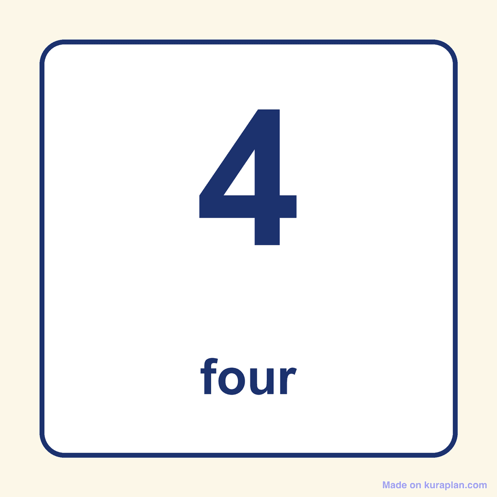 Number Word — 4 (Four)