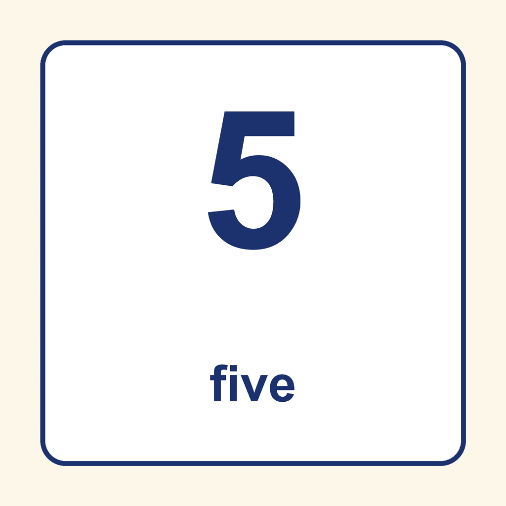 Number Word — 5 (Five)