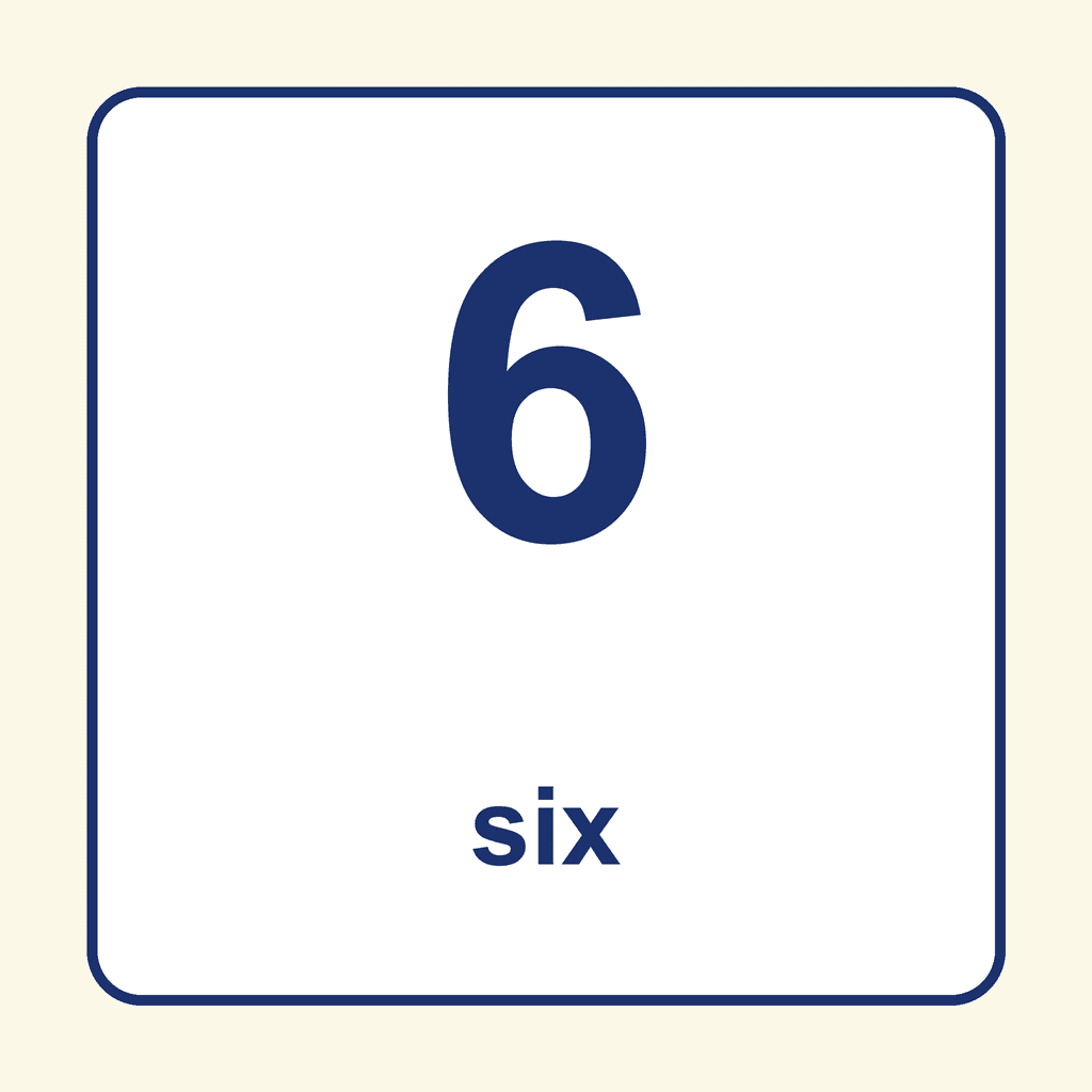 Number Word — 6 (Six)