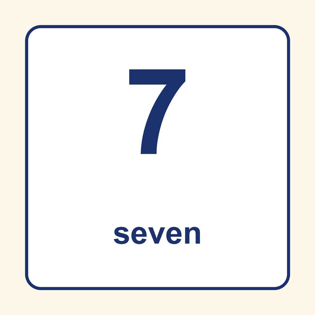 Number Word — 7 (Seven)