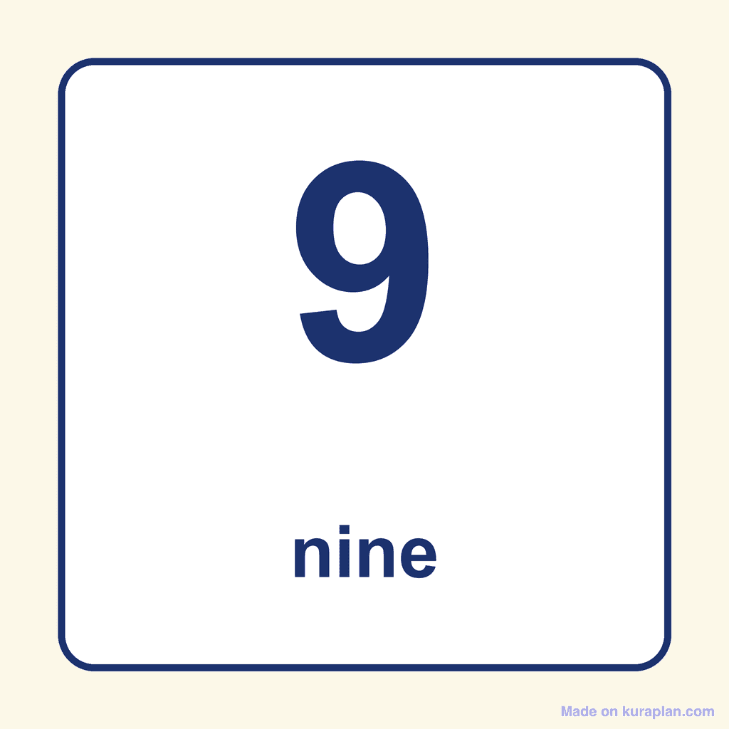 Number Word — 9 (Nine)