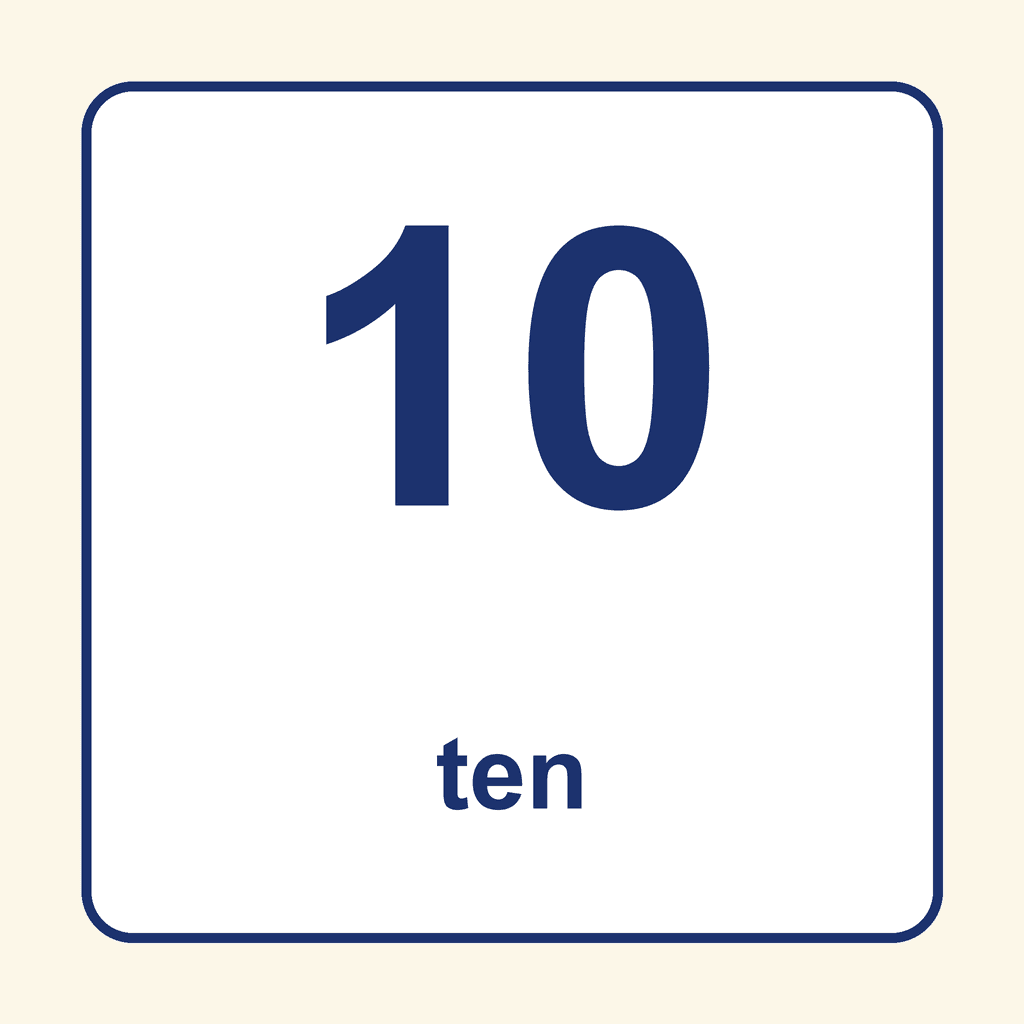 Number Word — 10 (Ten)
