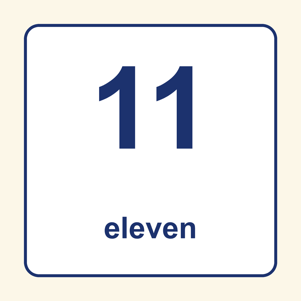 Number Word — 11 (Eleven)