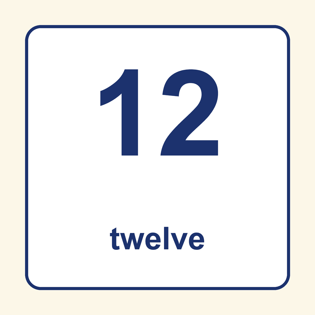 Number Word — 12 (Twelve)