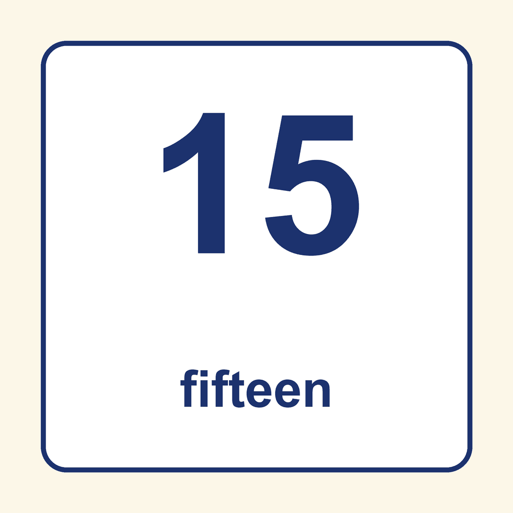 Number Word — 15 (Fifteen)