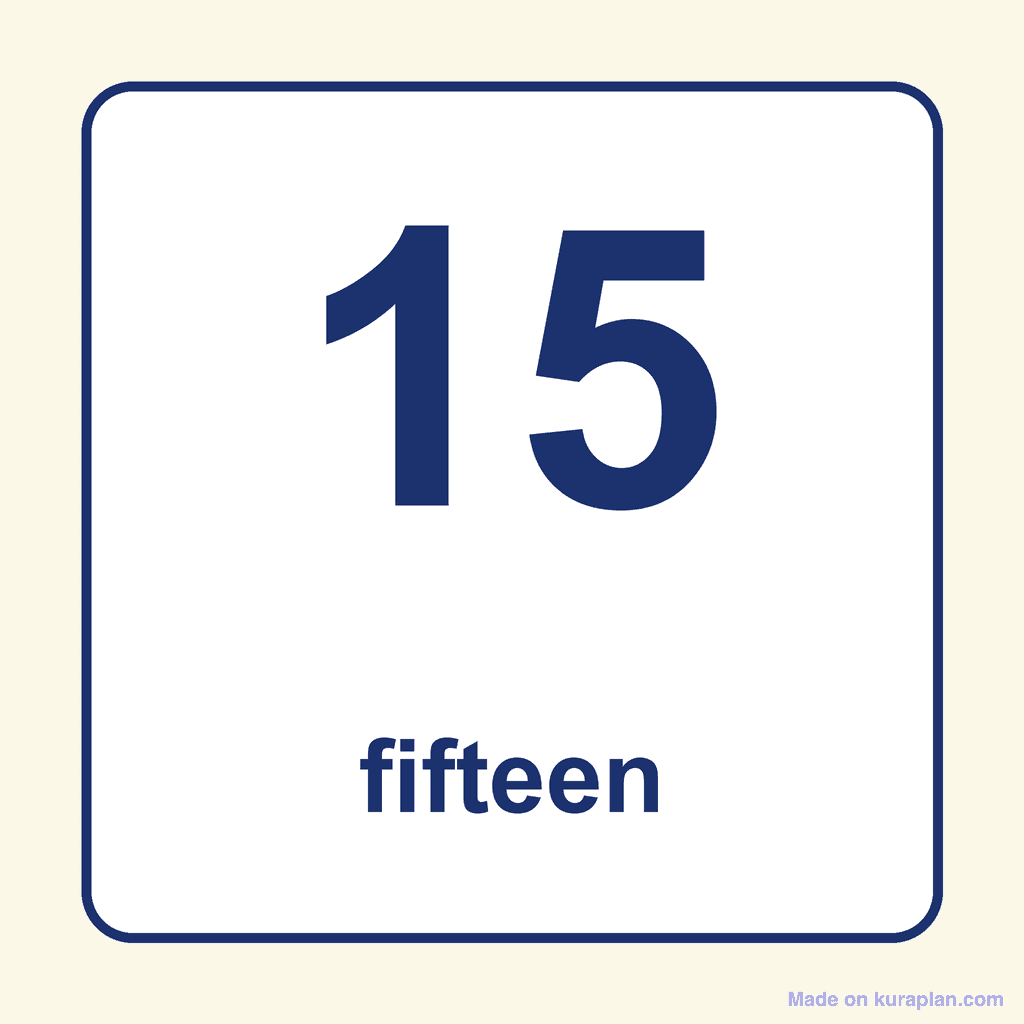 Number Word — 15 (Fifteen)